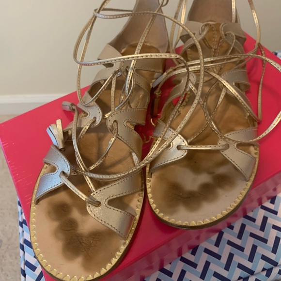 Lilly Pulitzer Fit To Be Tied Gladiator Sandals - Picture 2 of 3
